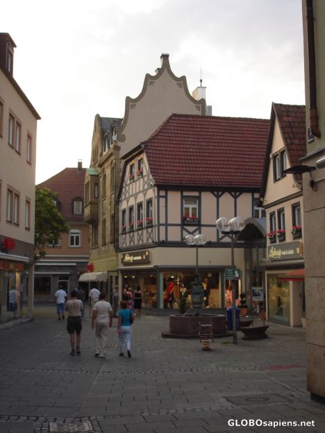 Postcard Pedestrian Area in Bad Kissingen