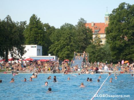 Postcard Schyrenbad Pools