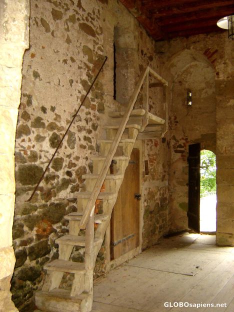 Postcard Neuburg Castle Stairway