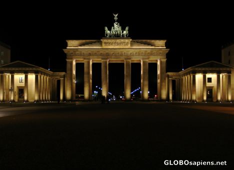 Postcard Brandenburger Tor by night 2