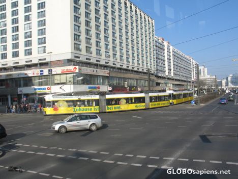Postcard Tramway on Alexanderplatz