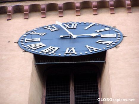 Postcard Clock details on St Katharinenkirche