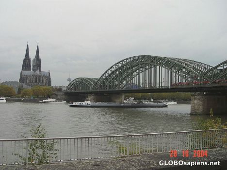 Postcard Cologne in Autum.