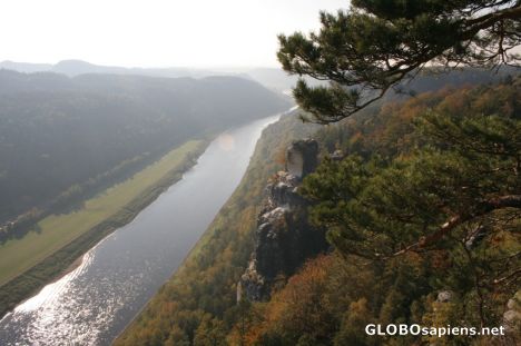 Postcard Autumn in Saxon Switzerland