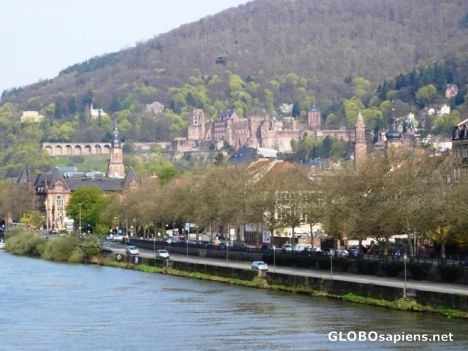 Postcard Neckar river and castle