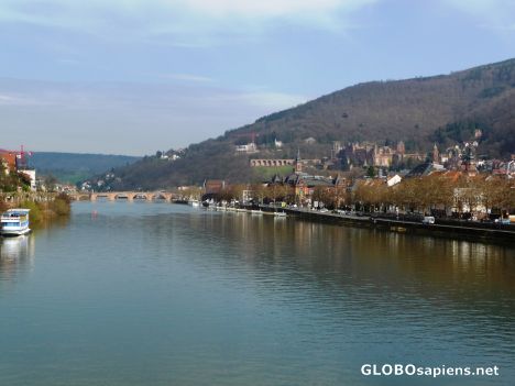 Postcard Crossing the Neckar river -
