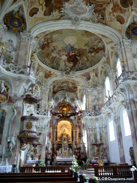 Postcard Inside Birnau basilica -