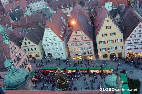 Postcard Rothenburg ob der Tauber - A View From Above
