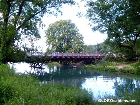 Postcard Thalkirchen: Bridge at the Zoo