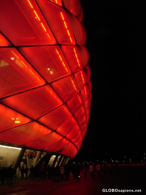 Postcard Fans entering the Allianz-Arena