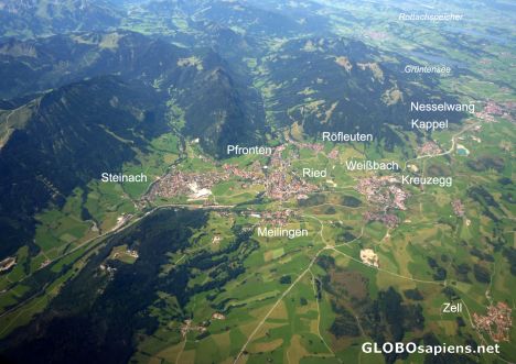 Postcard Steinach-Kreuzegg Aerial
