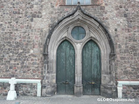 Postcard Marienkirche - front door