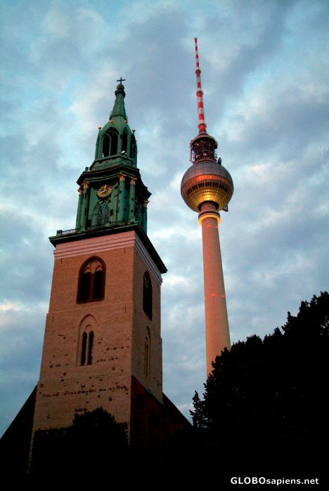 Postcard Berlin - tv tower