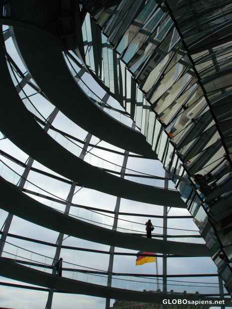 Postcard Strolling in the Reichstag cupola