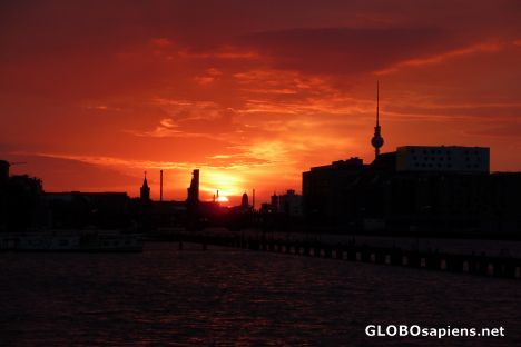 Postcard Sunset in Berlin
