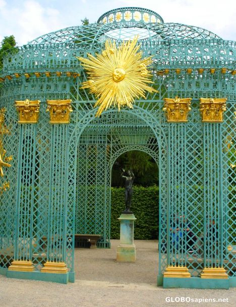 Postcard Pavillon in the Sanssouci Gardens