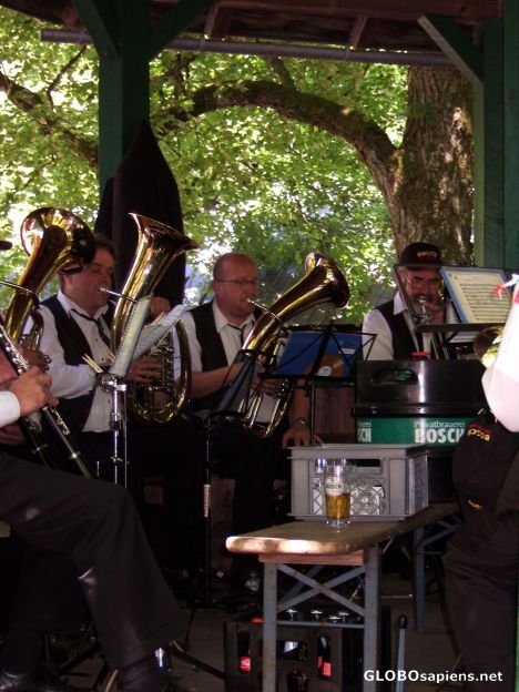 Postcard Stünzel-Brass band