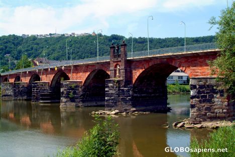 Postcard Trier - famous bridge
