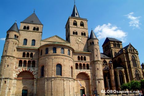 Postcard Trier - one of the churches