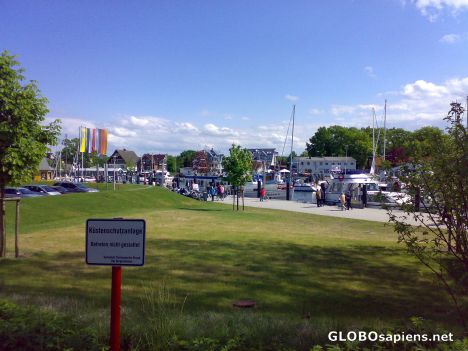 Postcard Nienburg/Ostsee Fisher Port Overview