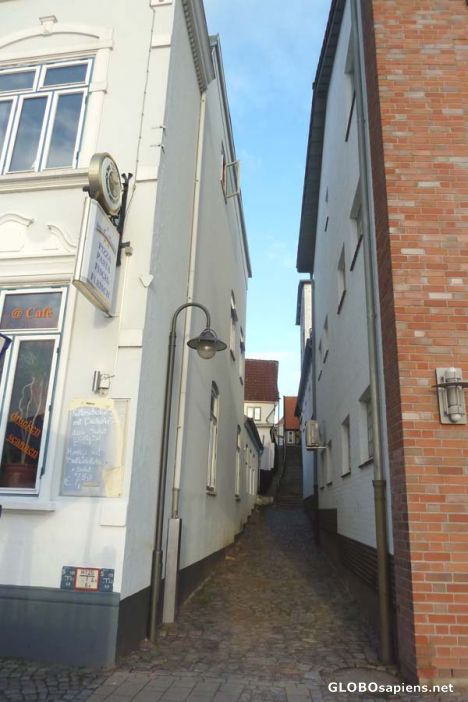 Postcard Narrow alley in Kappeln