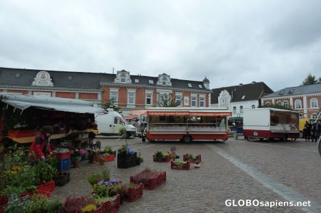 Postcard Bad Segeberg - Market Place