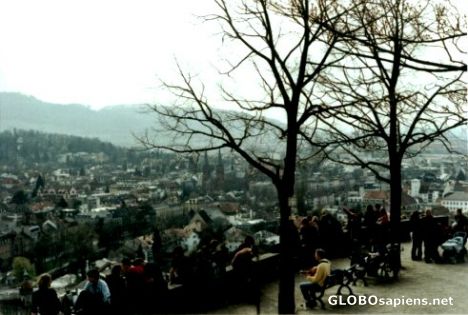 Postcard Overlooking Freiburg in Spring
