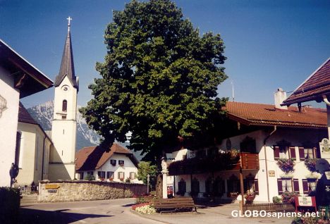 Postcard Bavarian Town
