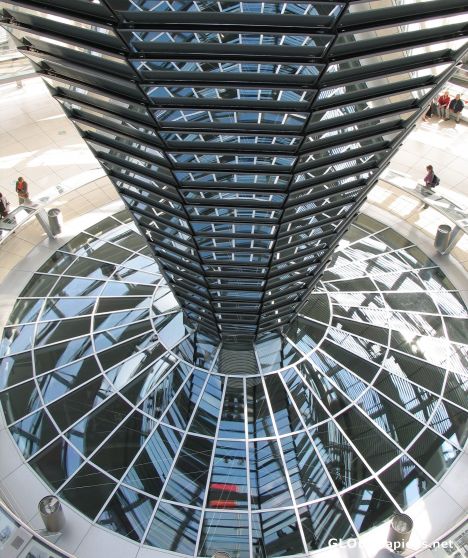 Postcard Berlin - Inside the Reichstag cupola -