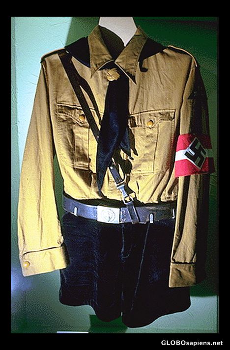 Postcard Uniform on Display in Checkpoint Charlie