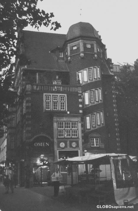 Postcard Hamburg City center intricate architecture