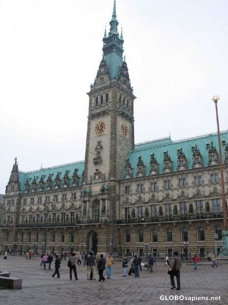 Postcard Hamburg - City Hall -