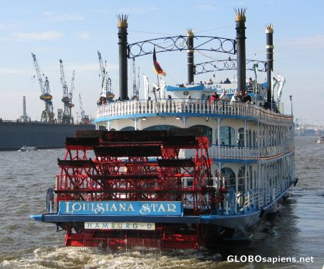 Postcard Hamburg - Paddle-Steamer -