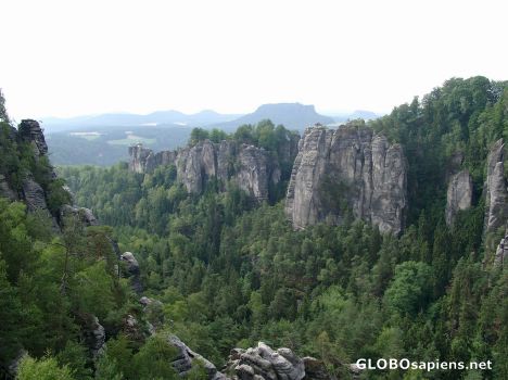 Postcard Beautiful Mountains of Saxony Switzerland
