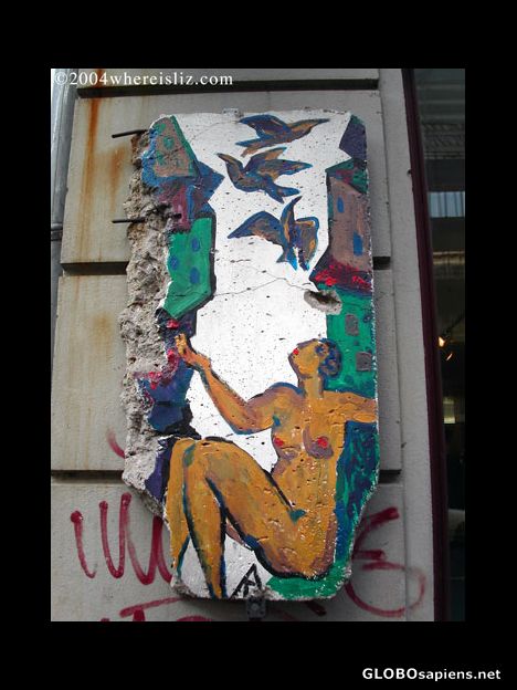 Postcard Berlin Wall Fragment
