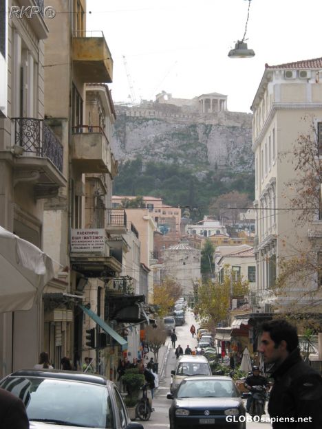 Postcard View of Akropolis from the plaka