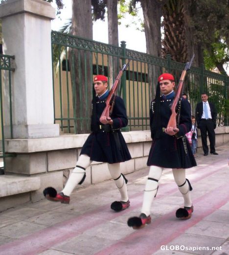 Postcard Athens Guards