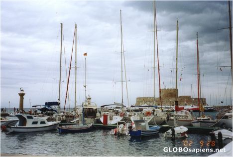 Postcard Mandraki Harbour