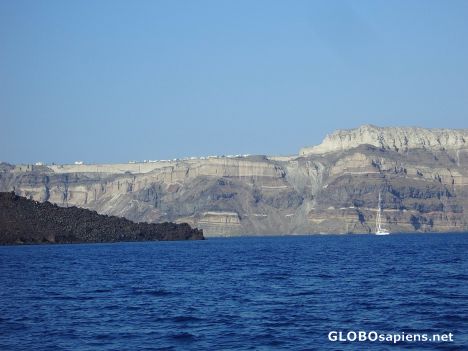 Postcard Sailing near Santorini