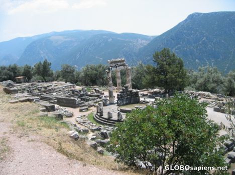 Postcard Atenea temple in Delphos