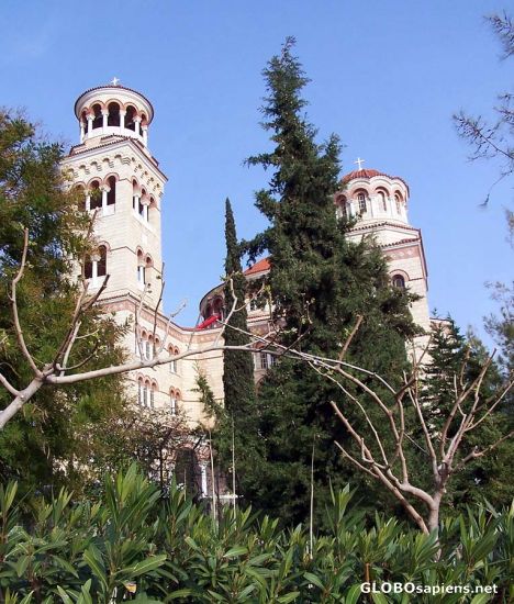 Postcard The 2 spires of the Agios Nectarios Monastery