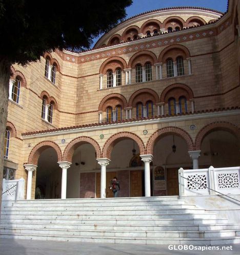 Postcard Main Entrance of the Agios Nectarios Monastery