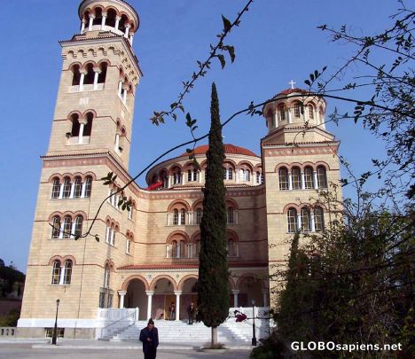 Postcard The grandeur of the Agios Nectarios Monastery