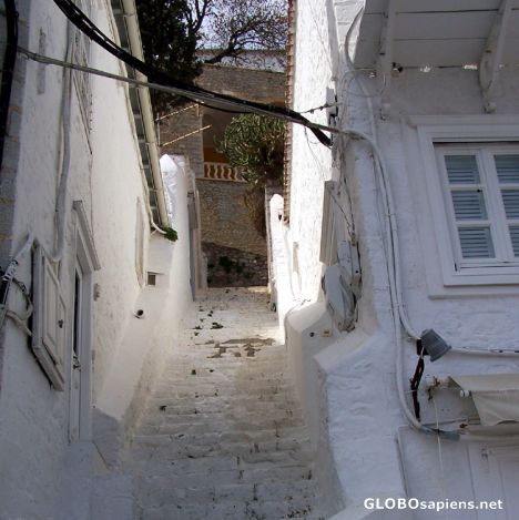 Postcard Narrow stairs