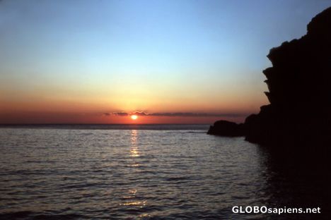 Postcard Agia Gallini sunset