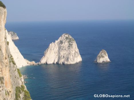 Postcard Rocks in Ionian sea