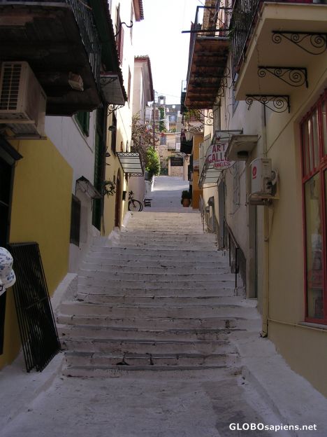 Postcard Narrow back- street in Nafplion