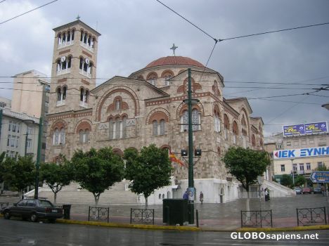 Postcard Main Orthodox church in Piraeus