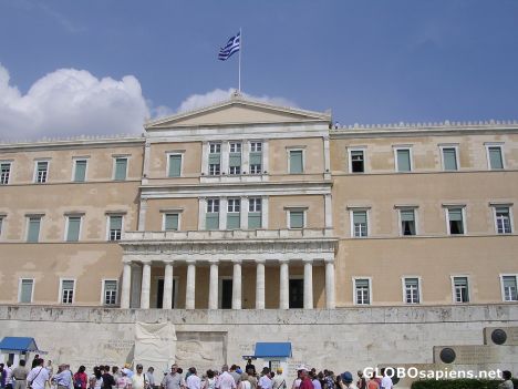 Postcard The parliament in Athens