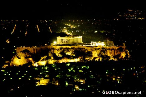 Postcard Athens - Acropolis at night